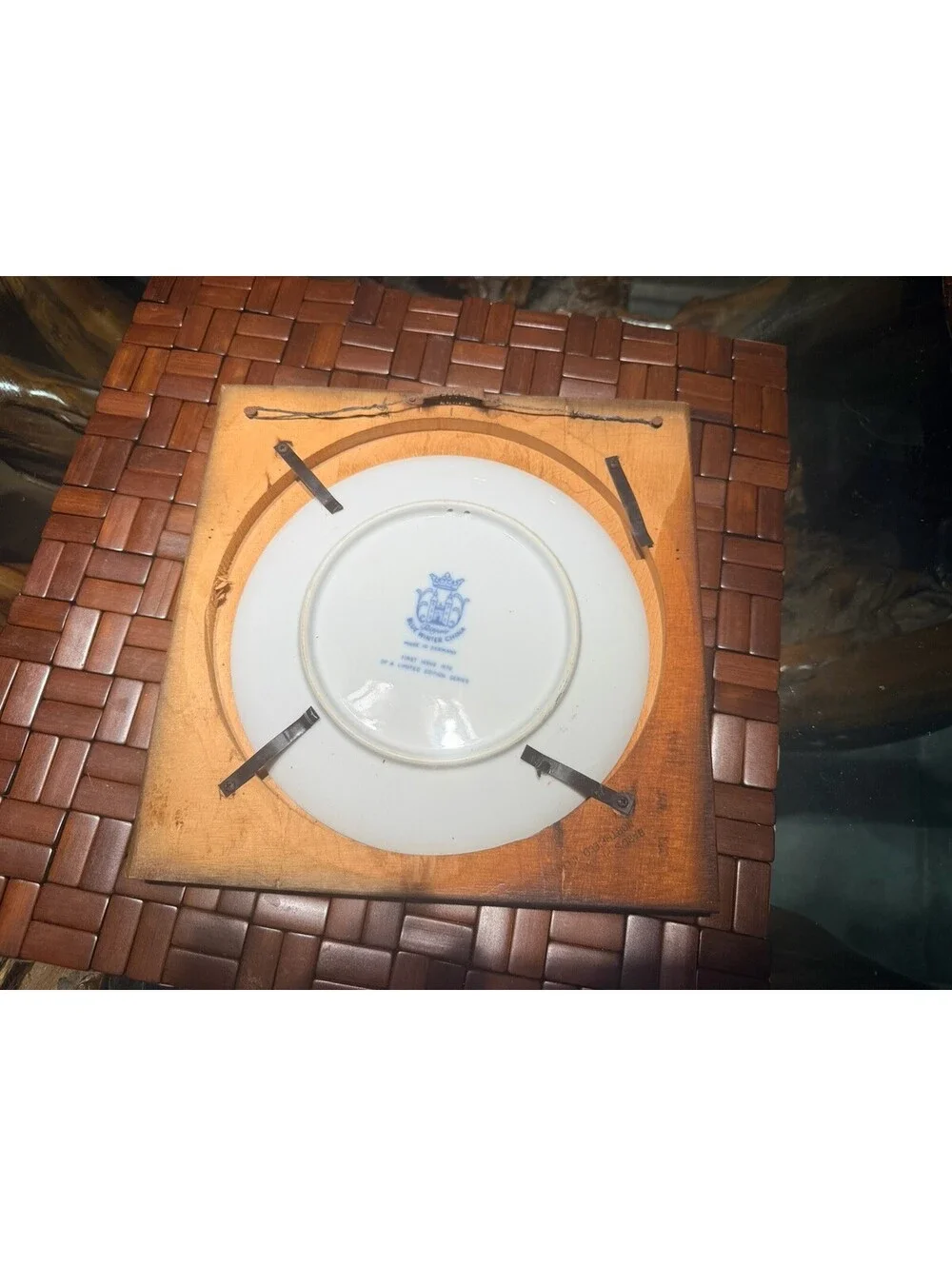 Royal Winter China Collector Plate Blue White Swan Porcelain Germany